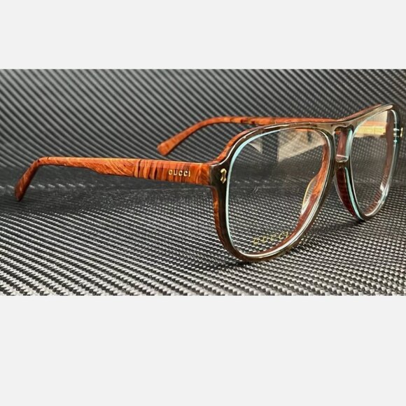 Gucci Blue Transparent Men's 57mm Eyeglasses - Picture 3 of 4